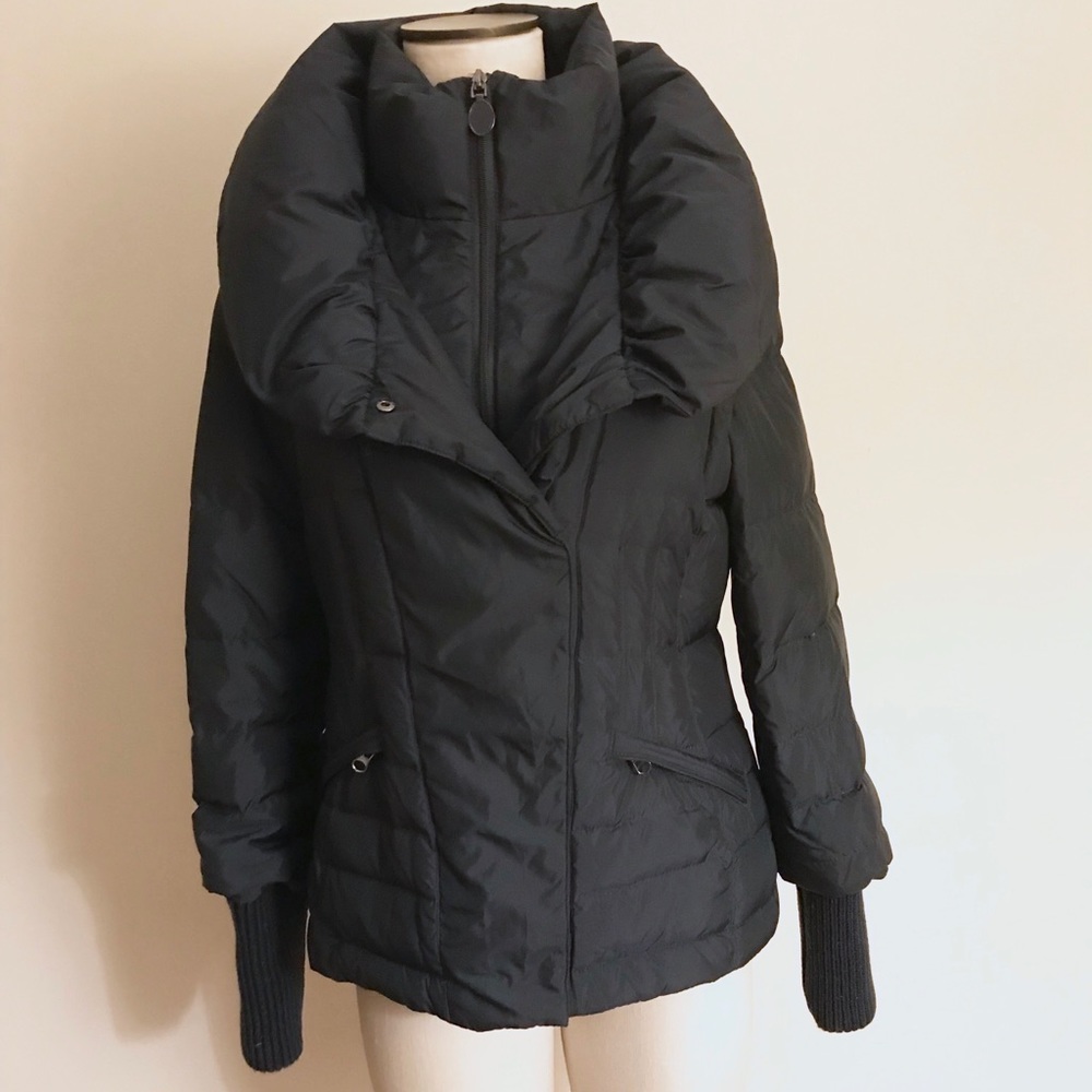 Tahari Navy Blue City Puffer Jacket size M